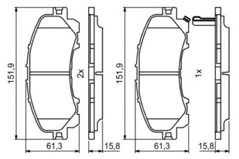 Nissan X-Trail 1.6dCi 2014-2020 Bosch Ön Balata 25910