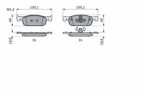 Renault Clio 4 1.2 2015-2019 Bosch Ön Balata Netpar 22525