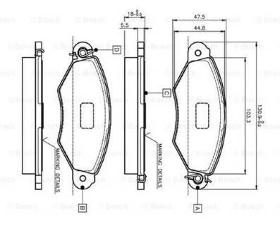 Renault Kangoo 1 1.4 1998-2007 Bosch Ön Balata WVA21980