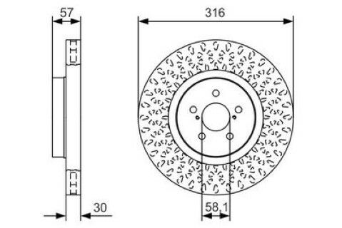 Subaru Outback 2.0D 2009-2015 Bosch Ön Disk (316 mm) 2 Adet
