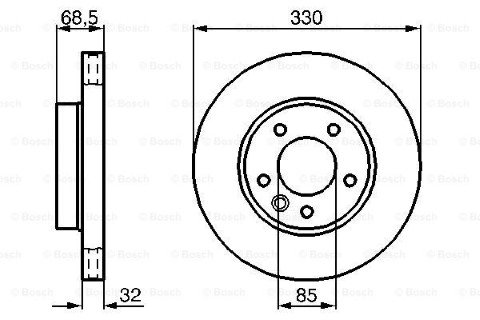 Porsche Cayenne 4.5S	 2002-2007 Bosch Ön Disk 2 Adet