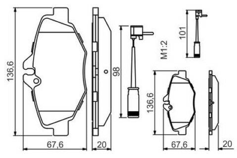 Mercedes E Serisi (211) E200CDI 2.1 2002-2009 Bosch Ön Balata NETPAR23743