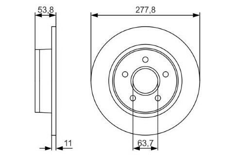 Ford Transit Connect 1.8TDDi 2002-2010 Bosch Arka Disk 2 Adet
