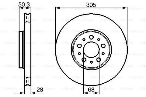 Volvo S80 2.4 D5 2001-2006 Bosch Ön Disk 2 Adet