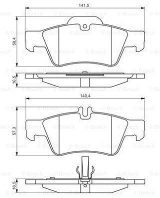 Mercedes E Serisi (211) E200CDI 2.1 2002-2009 Bosch Arka Balata WVA23334