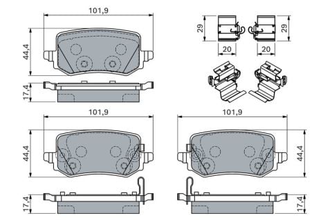 Hyundai Tucson 1.6CRDi 2020-2024 Bosch Arka Balata NETPAR26487
