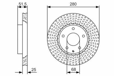 Mazda 3 1.6 2013-2019 Bosch Ön Disk 280mm 2 Adet