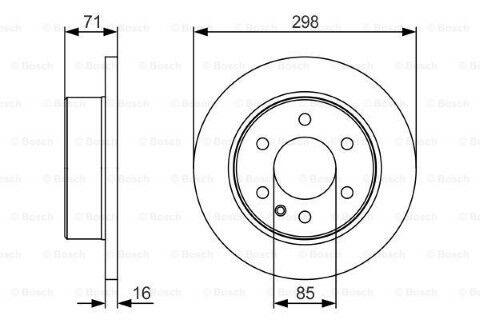 Volkswagen Crafter 2.0BiTDI 2011-2016 Bosch Arka Disk 298mm 2 Adet