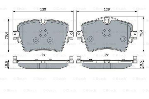 BMW X1 F48 16d sD 1.5 2015-2016 Bosch Ön Balata 25617