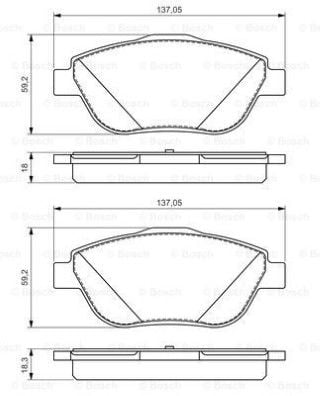 Citroen C3 1.4HDI 2009-2015 Bosch Ön Balata VWA25438