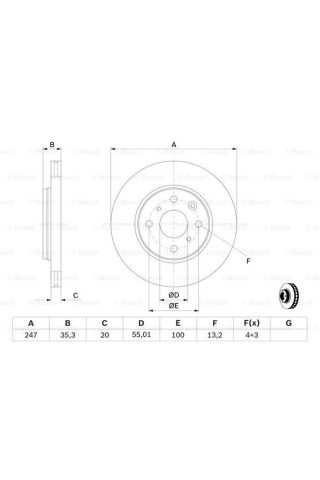 Peugeot 107 1.0 2005-2014 Bosch Ön Disk 2 Adet