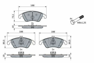 Mercedes E Serisi (212) E350 3.5	 2009-2016 Bosch Ön Balata 24310