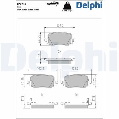 Kia Sportage 1.6CRDI MHEV 2021-2024 Delphi Arka Balata 26487