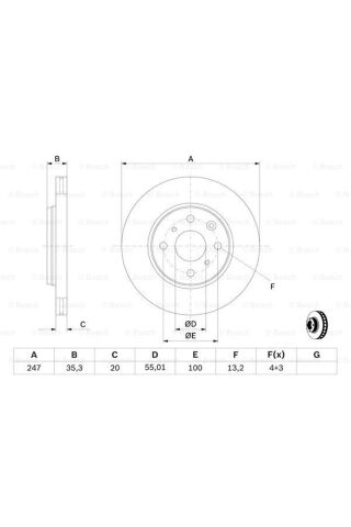 Peugeot 107 1.4HDI 2005-2010 Bosch Ön Disk 2 Adet