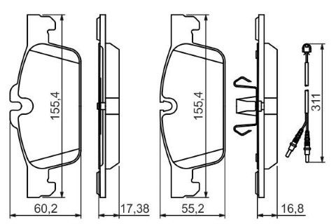 Peugeot 508 1.6HDi 2010-2018 Bosch Ön Balata NETPAR25222