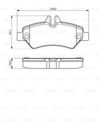 Volkswagen Crafter 2.0BiTDI 2011-2016 Bosch Arka Balata WVA29190