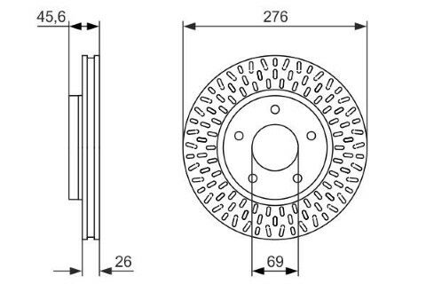 Mitsubishi Lancer 1.5 2007-2011 Bosch Ön Disk 2 Adet