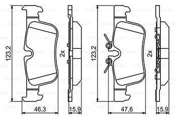 BMW 1 F40 116d 1.5 2019-2024 Bosch Arka Balata WVA25331