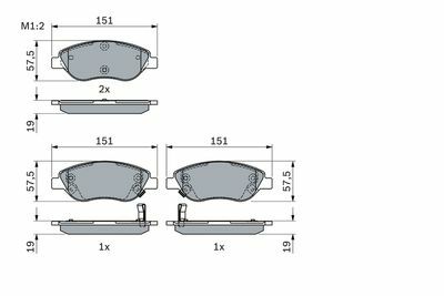 Fiat Egea 1.3MJ 2015-2025 Bosch Ön Balata NETPAR22476
