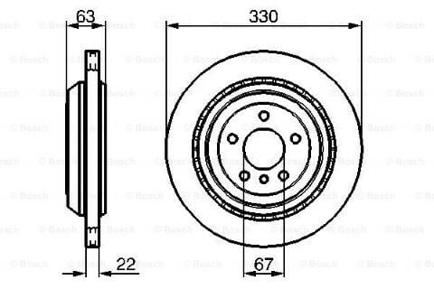 Mercedes ML Serisi (164) ML350 3.5	 2005-2011 Bosch Arka Disk 2 Adet