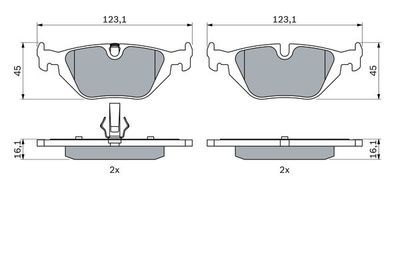 BMW 3 E36 320i 2.0 1990-1998 Bosch Arka Balata 21934