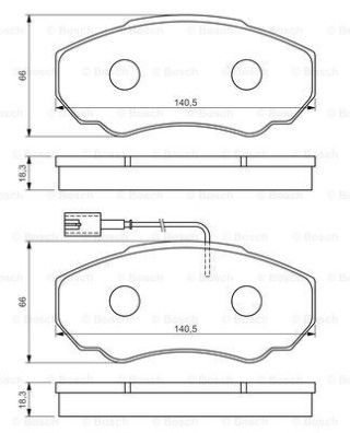 Citroen Jumper 2.2HDi 2002-2006 Bosch Ön Balata