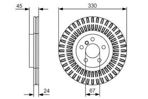 BMW X2 F39 sD 2.0d 2.0 2018-2023 Bosch Ön Disk 330mm 2 Adet
