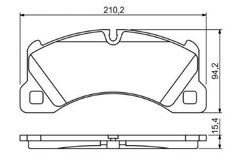 Volkswagen Touareg 2.5TDI 2006-2010 Bosch Ön Balata 24295