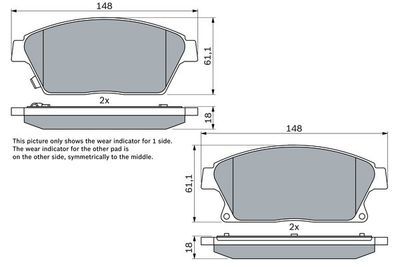 Chevrolet Cruze 1.4T 2012-2014 Bosch Ön Balata NETPAR25034