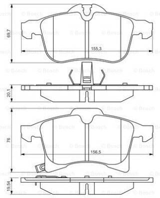 Opel Astra H 1.6 2004-2013 Bosch Ön Balata WVA23844