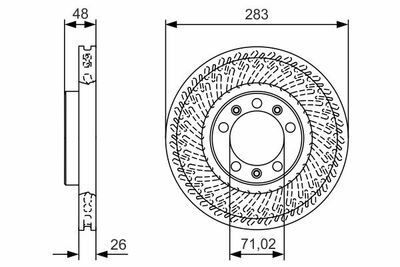 Peugeot 308 1.2 2014-2021 Bosch Ön Disk 283mm 2 Adet