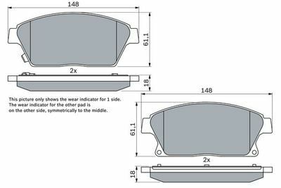 Chevrolet Cruze 1.6 2011-2014 Bosch Ön Balata NETPAR25034