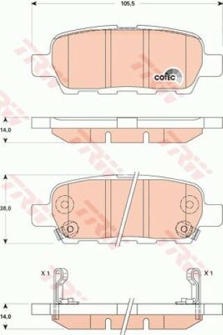 Nissan X-Trail 2.0 2001-2014 TRW Arka Balata