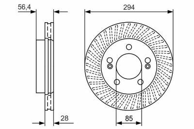 SsangYong Actyon Sports 2.0Xdi 2007-2012 Bosch Ön Disk 294mm 2 Adet