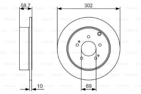 Mitsubishi Grandis 2.0DI-D	 2005-2010 Bosch Arka Disk 2 Adet