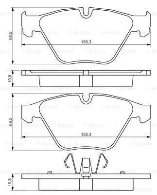 BMW 3 E92 320d 2.0 2007-2013 Bosch Ön Balata