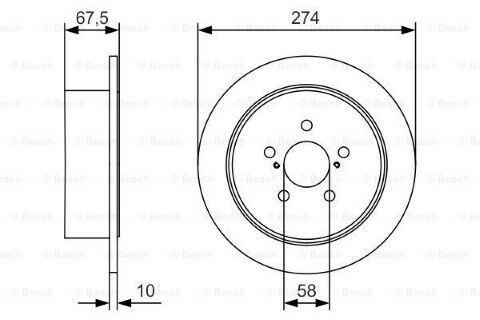 Subaru Legacy 2.0D 2007-2009 Bosch Arka Disk 2 Adet