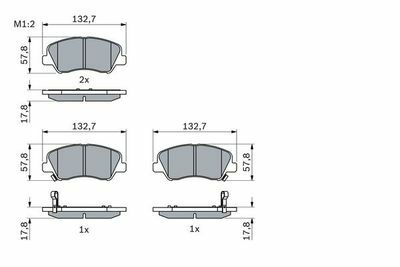 Hyundai Ioniq 1.6 GDI Hybrid 2016-2024 Bosch Ön Balata 25348