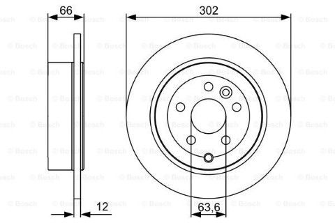 Land Rover Freelander 2 2.2TD4 2006-2014 Bosch Arka Disk 302x12 2 Adet