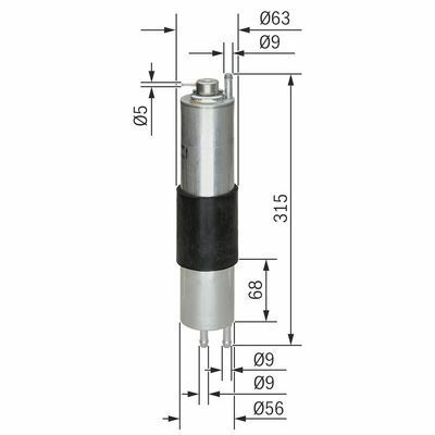 BMW 3 E46 316i 1.6 2004-2006 Bosch Benzin Filtresi