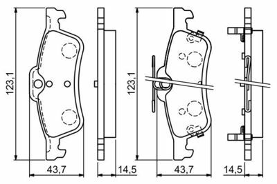 Honda Civic 1.4 2011-2017 Bosch Arka Balata 23716