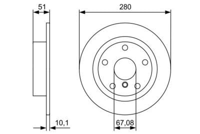 BMW 1 F40 118i 1.5 2019-2025 Bosch Arka Disk 280mm 2 Adet