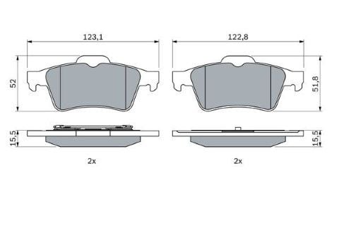 Renault Laguna 3 2.0 2001-2007 Bosch Arka Balata WVA23482