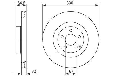 Mercedes E Serisi (211) E230 2.5 2007-2009 Bosch Ön Disk Delikli 2 Adet
