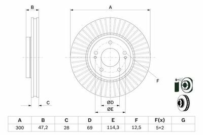 Hyundai Tucson 2.0 2008-2010 Bosch Ön Disk 300mm 2 Adet