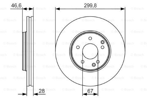 Mercedes E Serisi (210) E280 2.8 1995-2003 Bosch Ön Disk 300mm 2 Adet