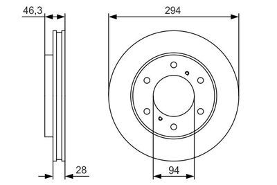 Mitsubishi L200 2.3DI-D 2019-2025 Bosch Ön Disk 294mm 2 Adet