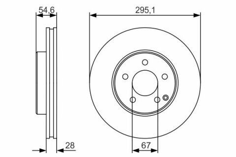 Mercedes E Serisi (211) E230 2.5 2007-2009 Bosch Ön Disk 295x28 2 Adet