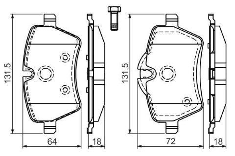 Mini Cooper S R53 1.6 2004-2006 Bosch Ön Balata 23984