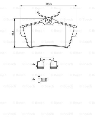 Peugeot Expert 1.6HDi 2007-2009 Bosch Arka Balata NETPAR24578